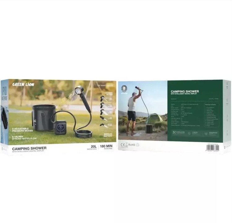 دوش کمپینگ گرین لاین مدل CAMPING SHOWER مخزن دار ۲۰ لیتر