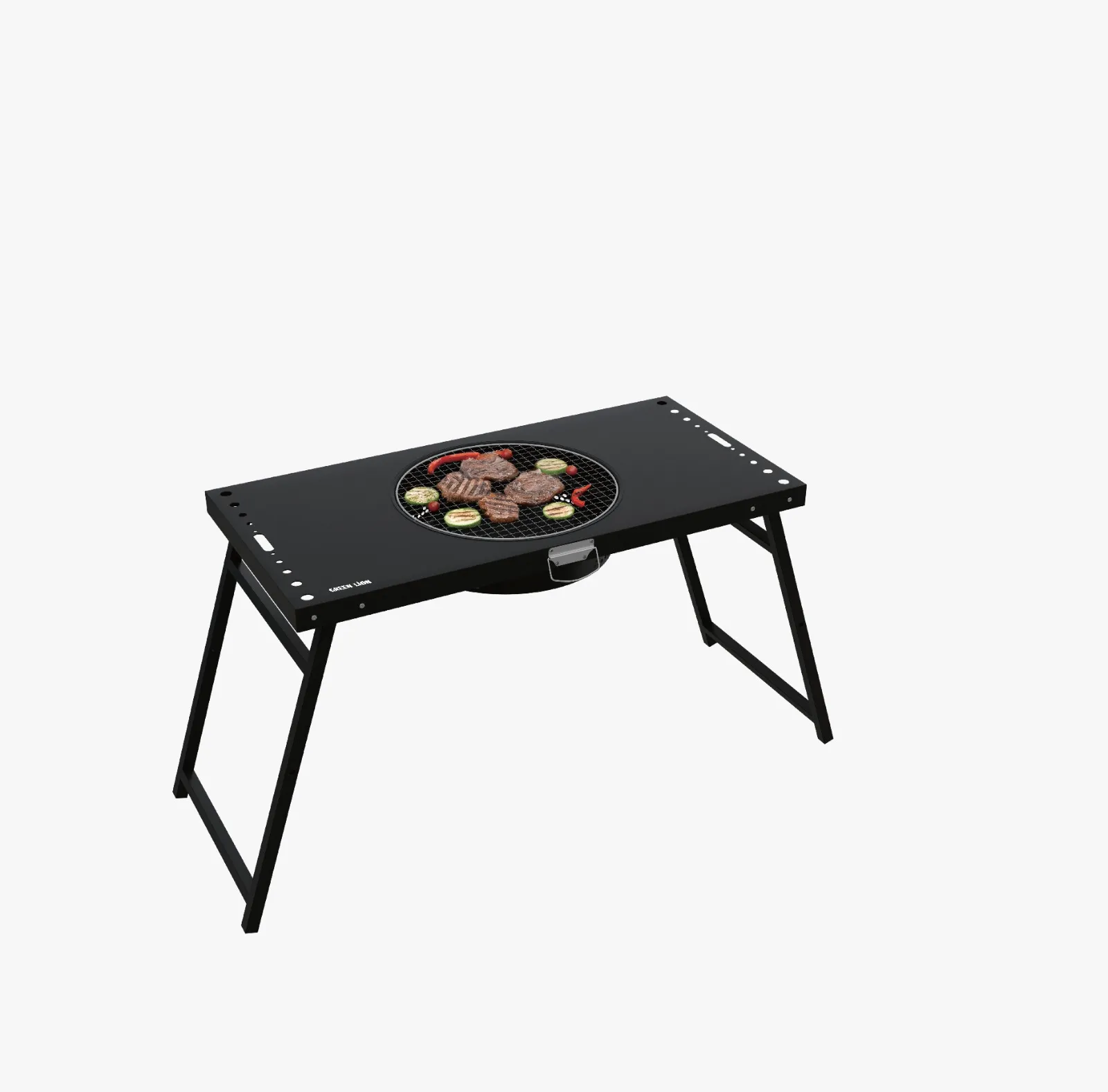 میز باربیکیو ذغالی تاشو گرین لاین مدل GNPOBBQTBK