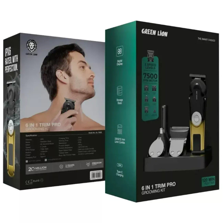 ماشین اصلاح ۶ در ۱ گرین لاین مدل Trim Pro با تیغه استیل ضد زنگ