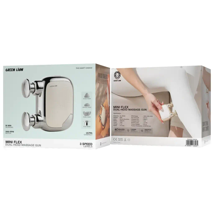 ماساژور تفنگی دو سری گرین لاین Mini Flex مدل GNMINFLXMGSL