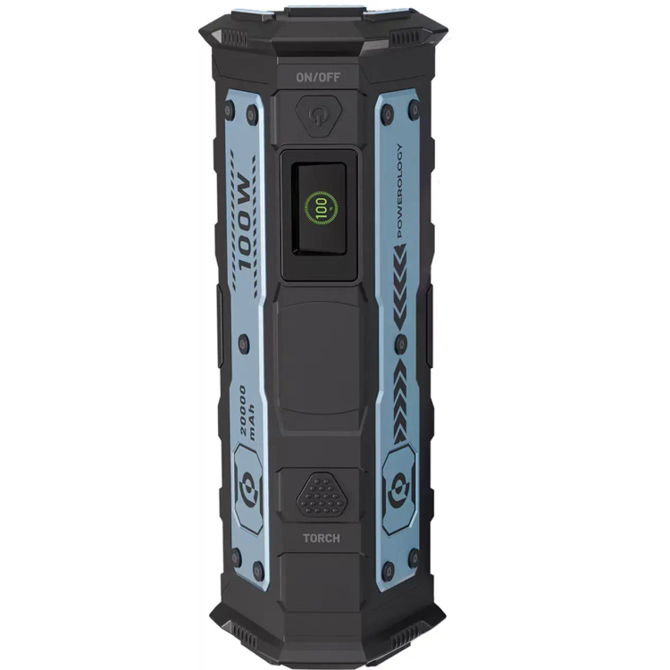 پاوربانک پاورولوژی مدل TorchPower PPBCHA91BK ظرفیت 20000 میلی آمپر ساعت
