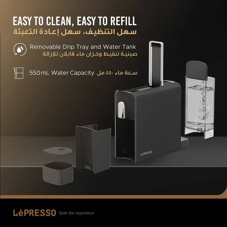 اسپرسوساز کپسولی LePRESSO BARISTO مدل LPCFFMO04SBK با فشار ۱۹ بار