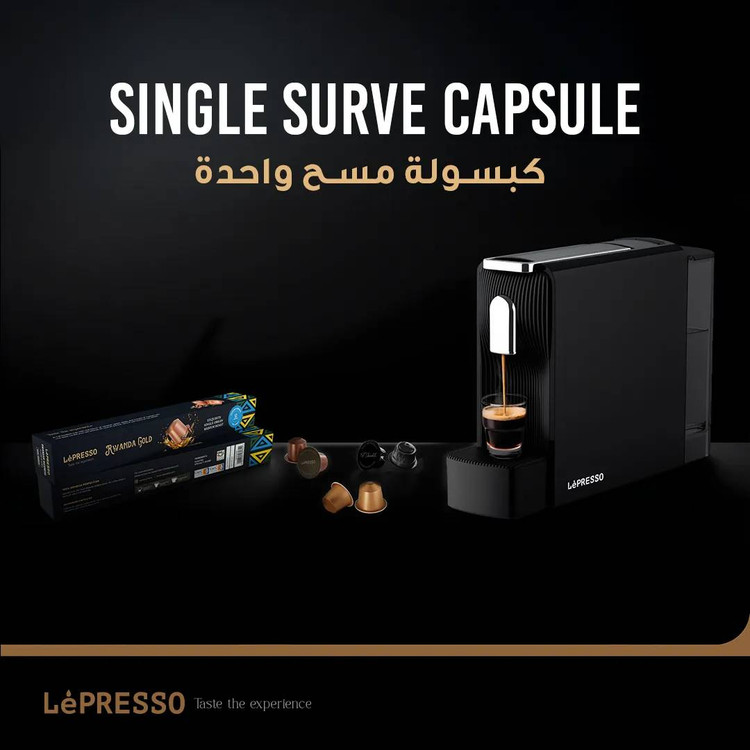 اسپرسوساز کپسولی LePRESSO BARISTO مدل LPCFFMO04SBK با فشار ۱۹ بار