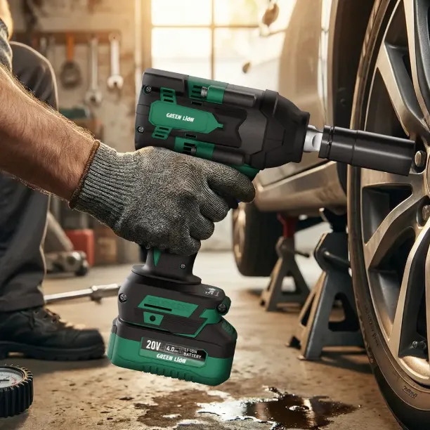 بکس شارژی 20 ولت براشلس گرین لاین مدل GIW-200 | گشتاور 600 نیوتن متر و دو باتری