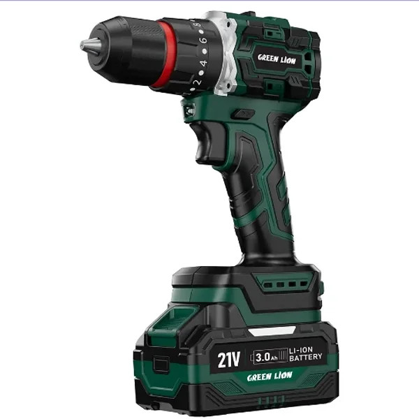 دریل چکشی شارژی گرین لاین مدل GD-12 Edge Pro | موتور براشلس و ست ۶۹ تکه متعلقات