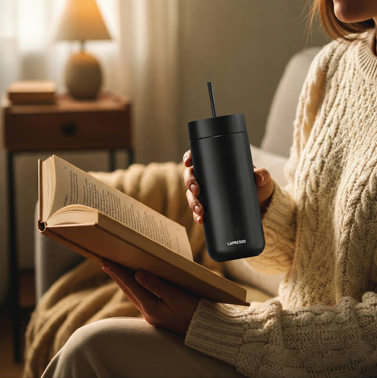تراول ماگ یا فلاسک ۳ کاره برند LePRESSO مدل TripleQuench (Trio Tumbler)