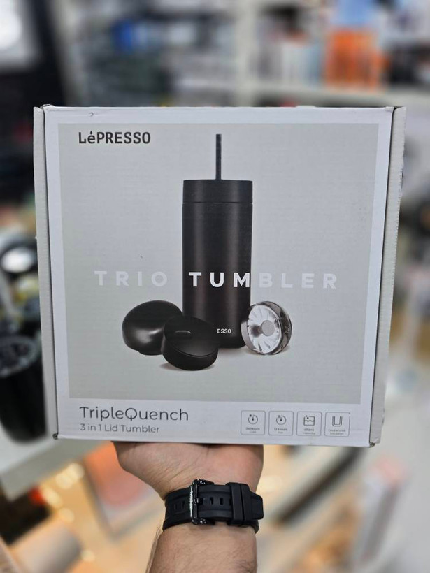 تراول ماگ یا فلاسک ۳ کاره برند LePRESSO مدل TripleQuench (Trio Tumbler)