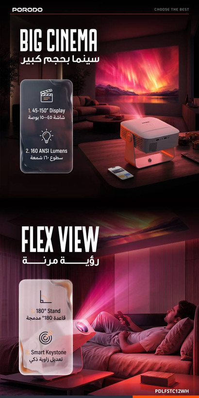 پروژکتور هوشمند پرودو مدل PDLFSTC12WH