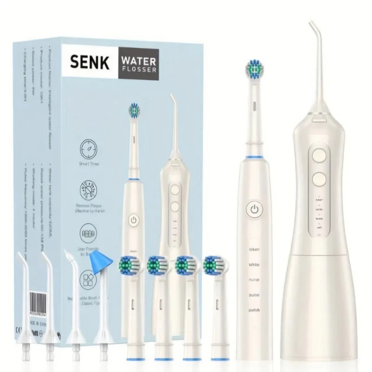 ست مسواک برقی و واترفلاسر SENK مدل 1001