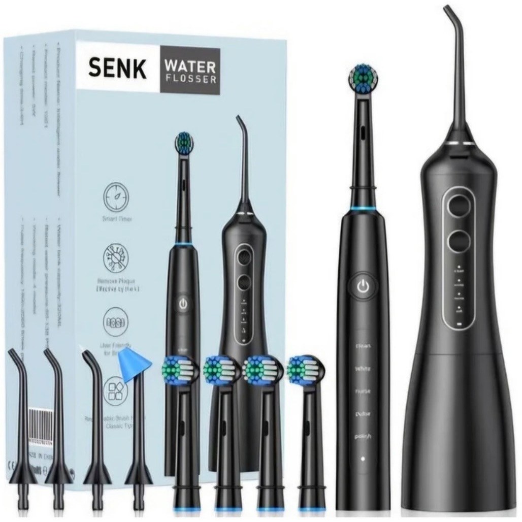 ست مسواک برقی و واترفلاسر SENK مدل 1001